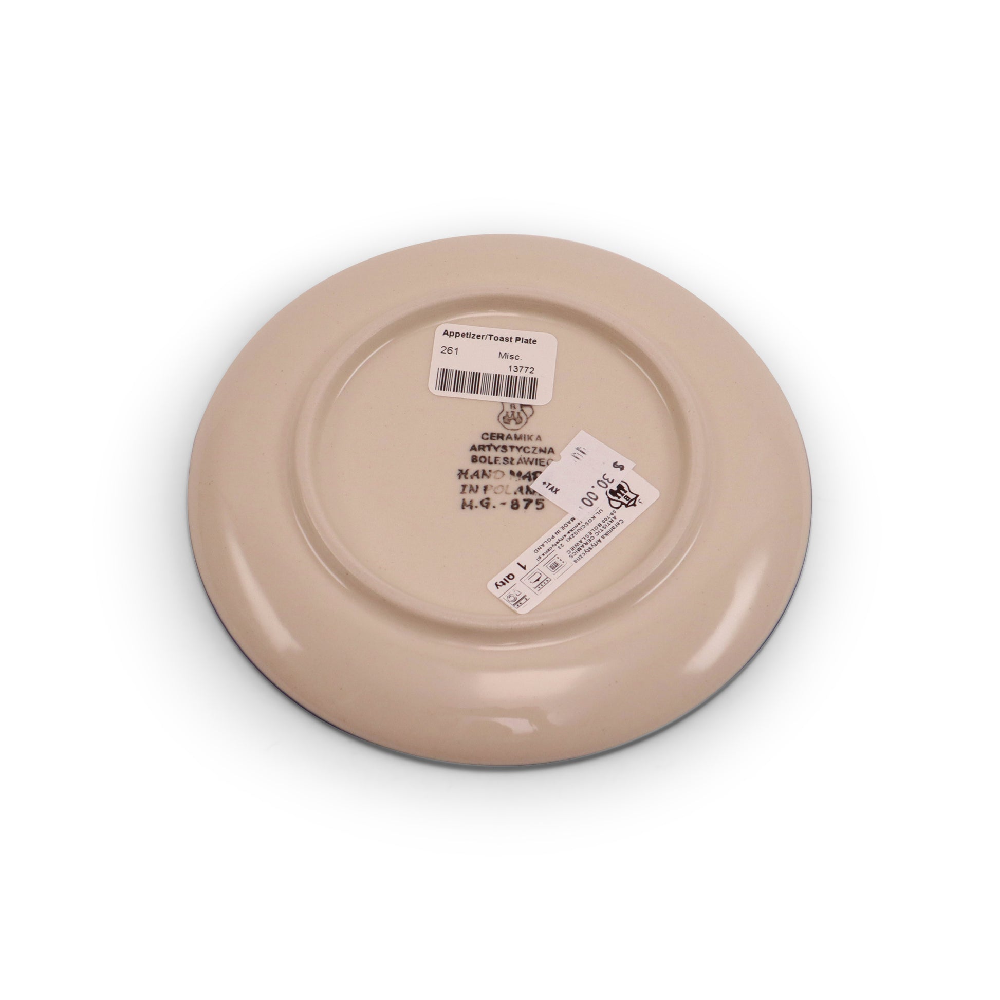 6" Bread Plate .Pattern:Snowman Friends