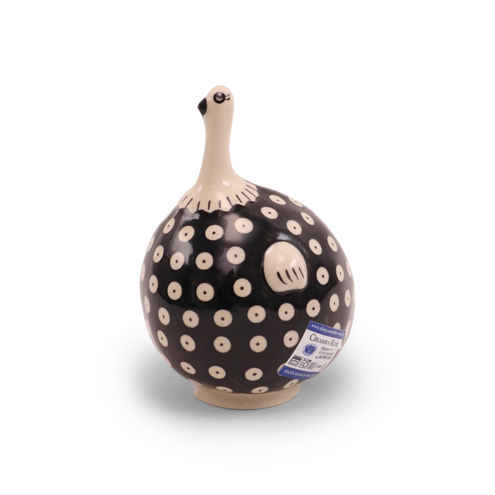 5"x6" Guinea Figurine. Pattern: Owl Eye Onyx