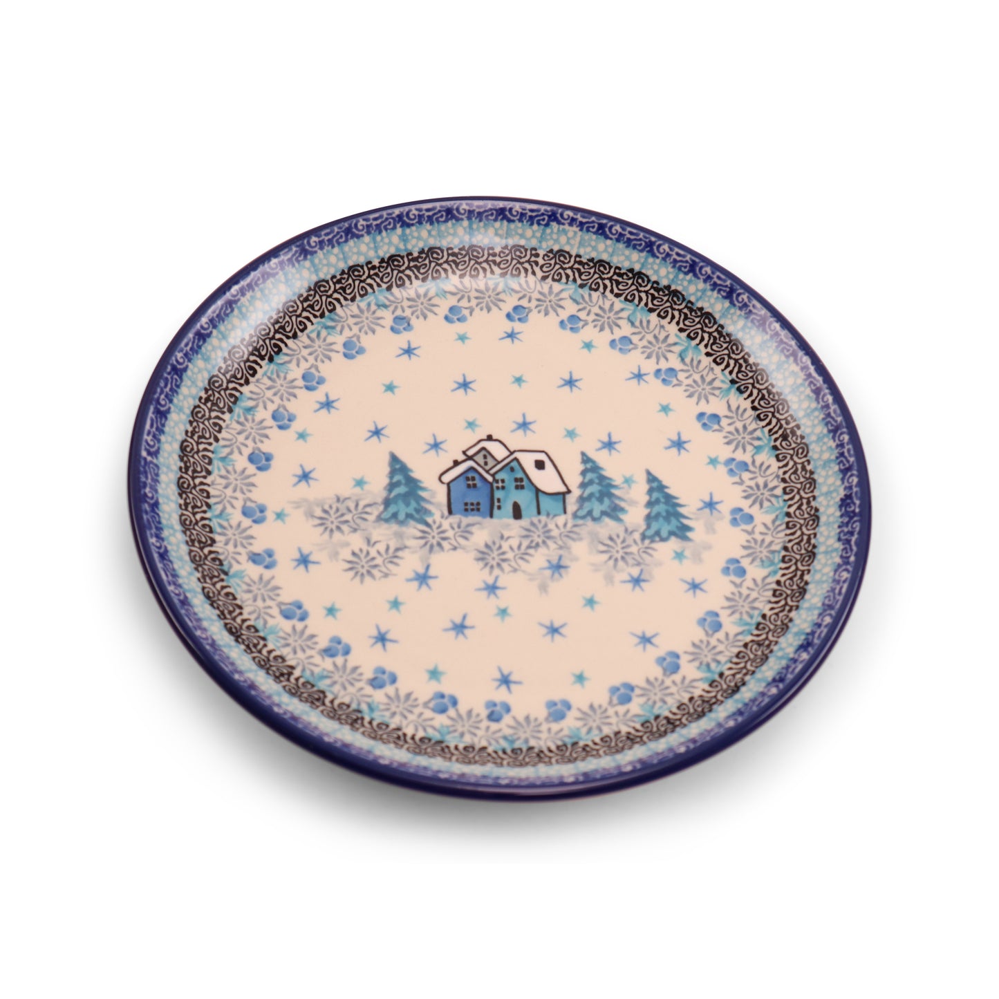8" Dessert Plate .Pattern:Winter Cottage
