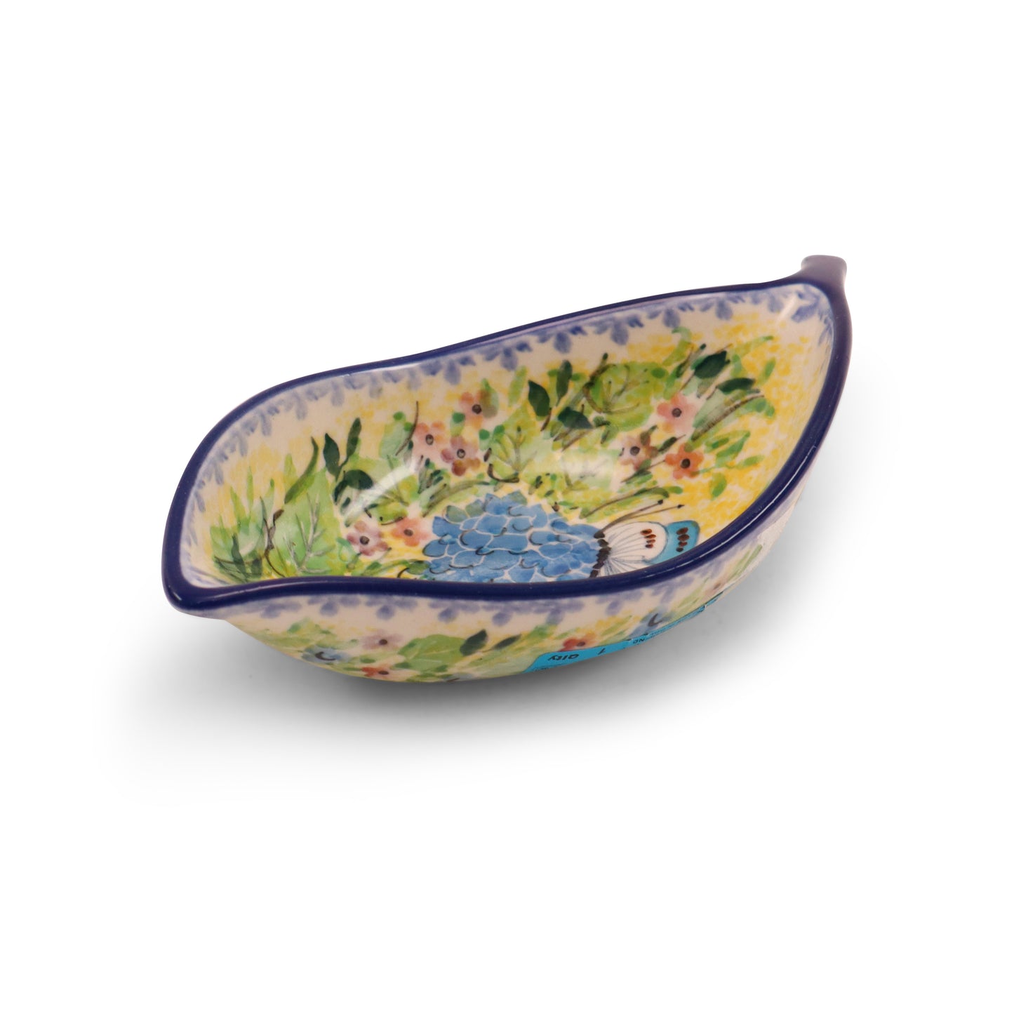 6"x3"Leaf Bowl. Pattern: Hydrangea