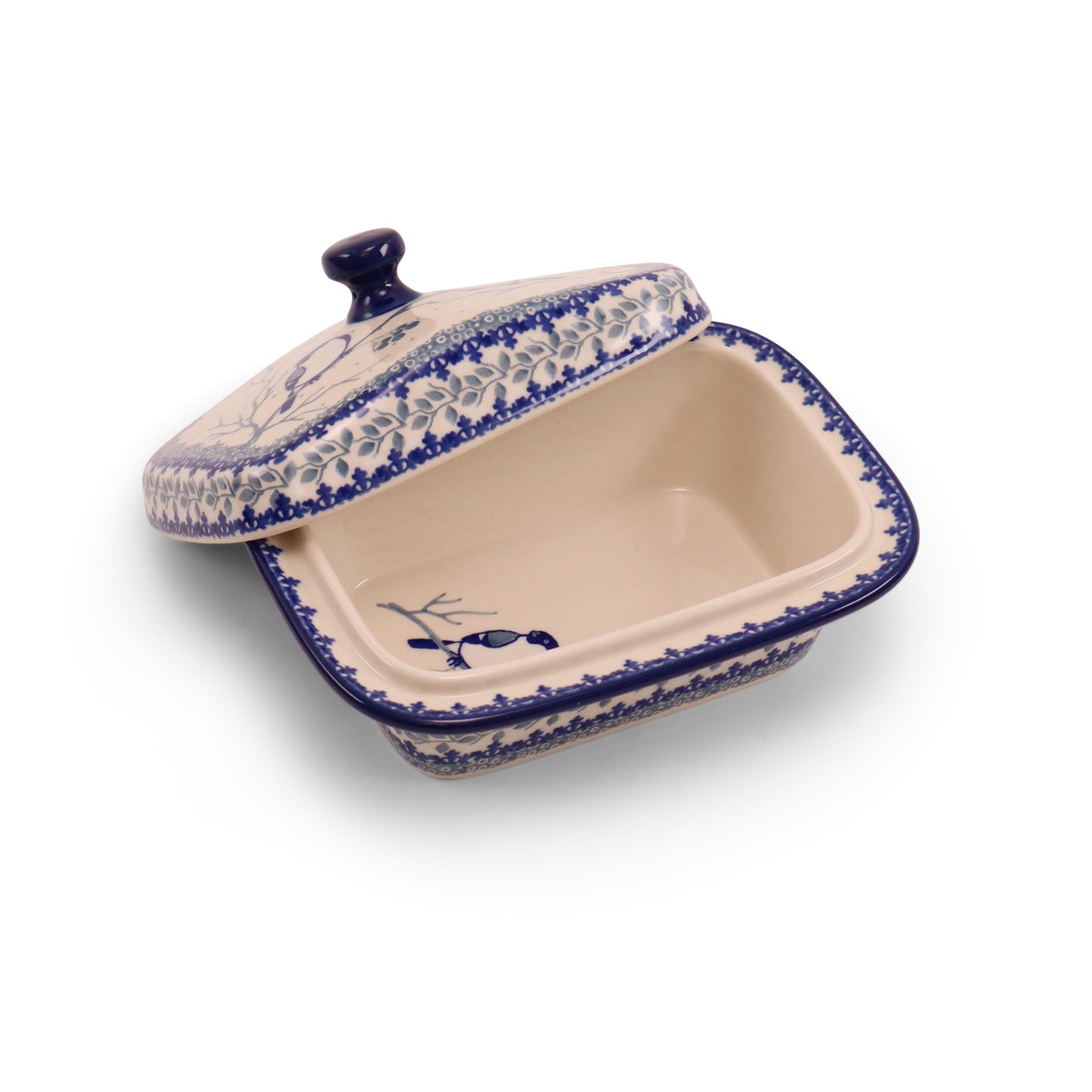 7.5"x5.5" Curvy Covered Container. Pattern: Chilled Couple