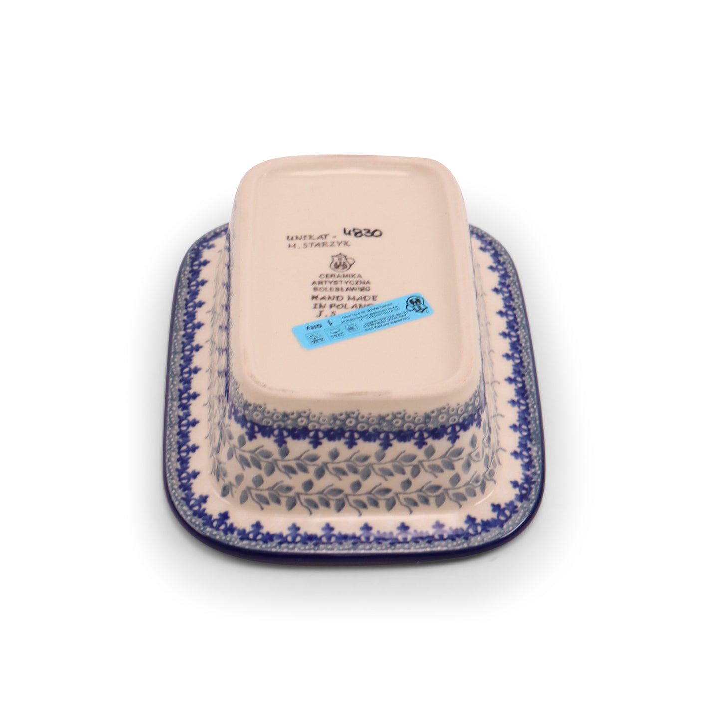 7.5"x5.5" Curvy Covered Container. Pattern: Chilled Couple