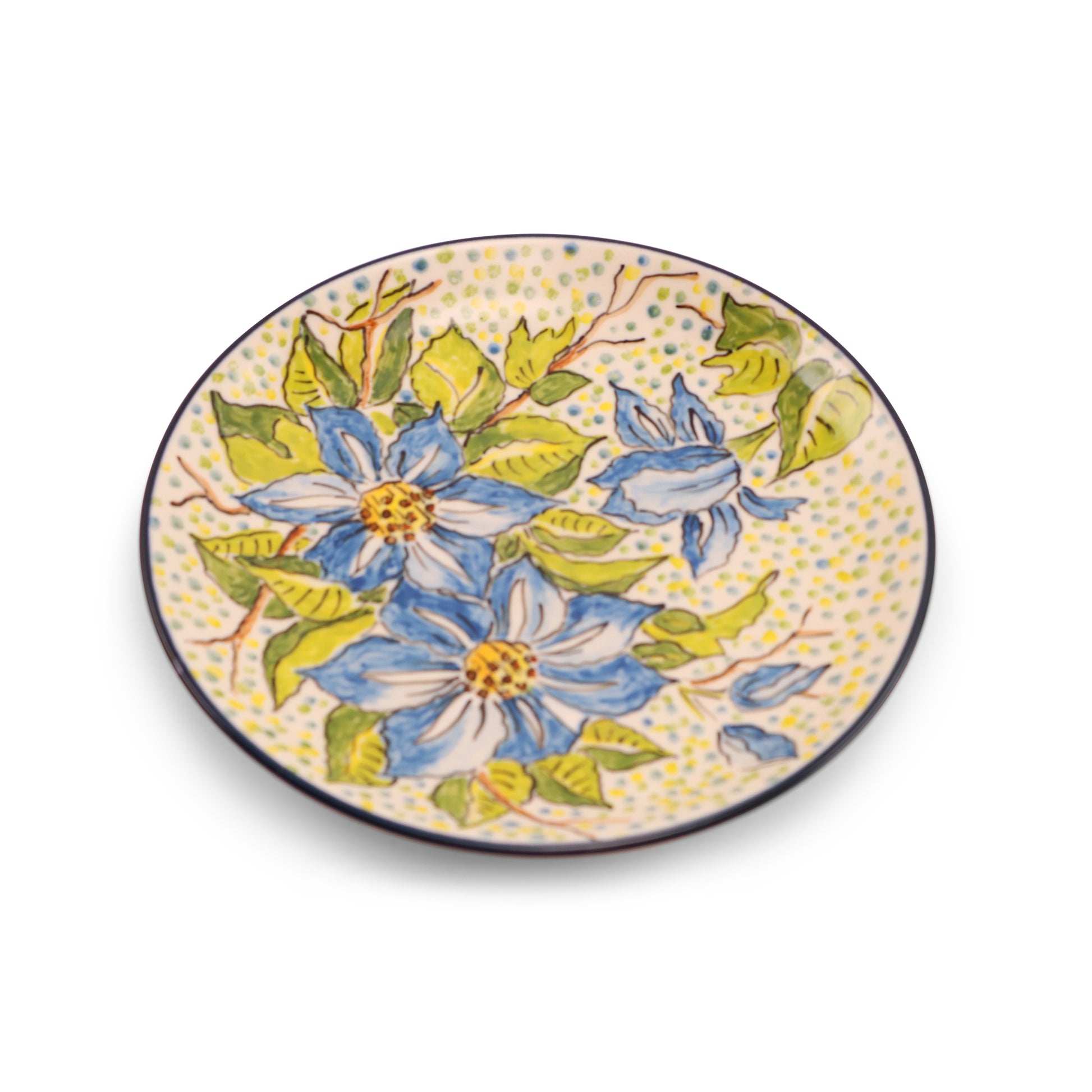 7.5" Dessert Plate .Pattern:Clematis