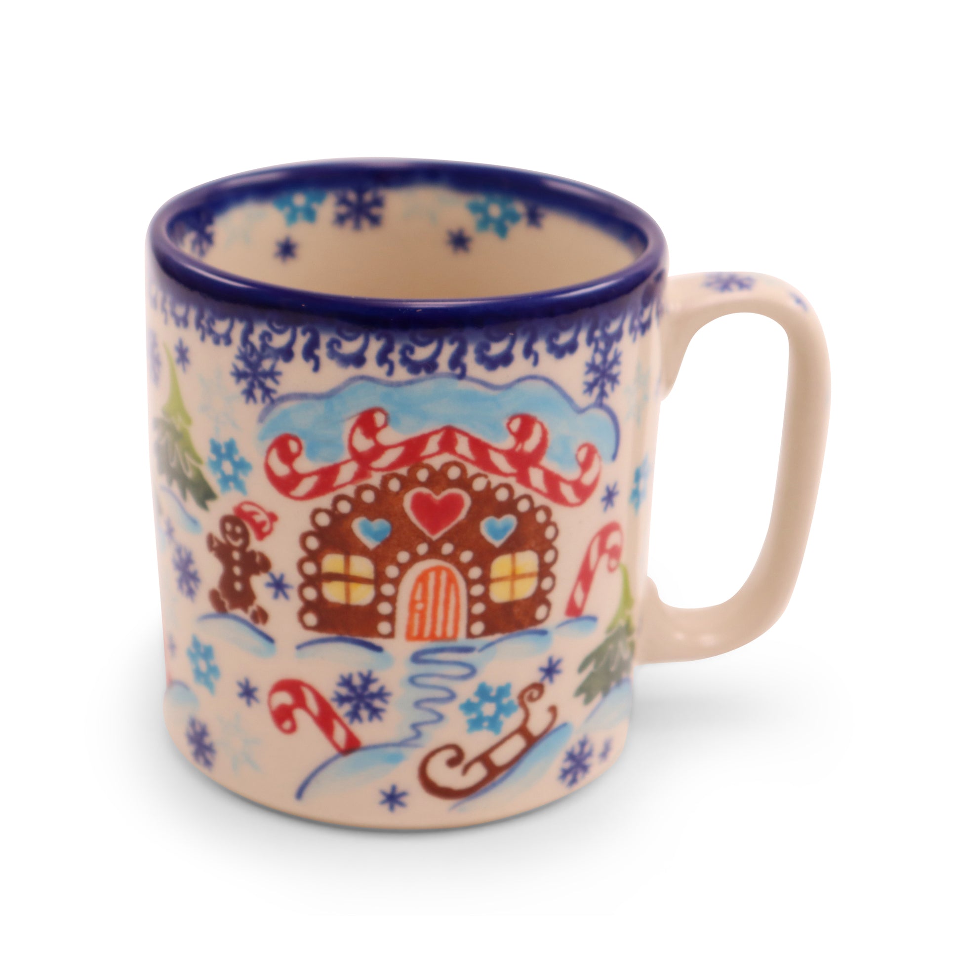 12oz Straight Mug .Pattern:Gingerbread Cottage