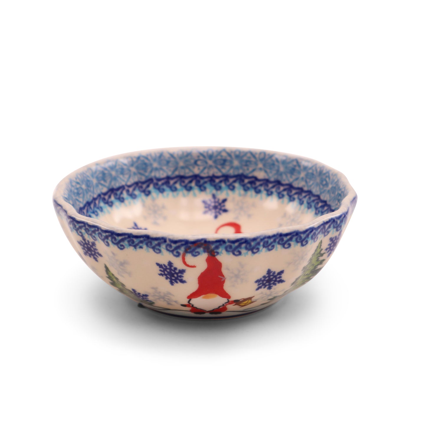4.7"x2" Wavy Bowl .Pattern:Gnomeland