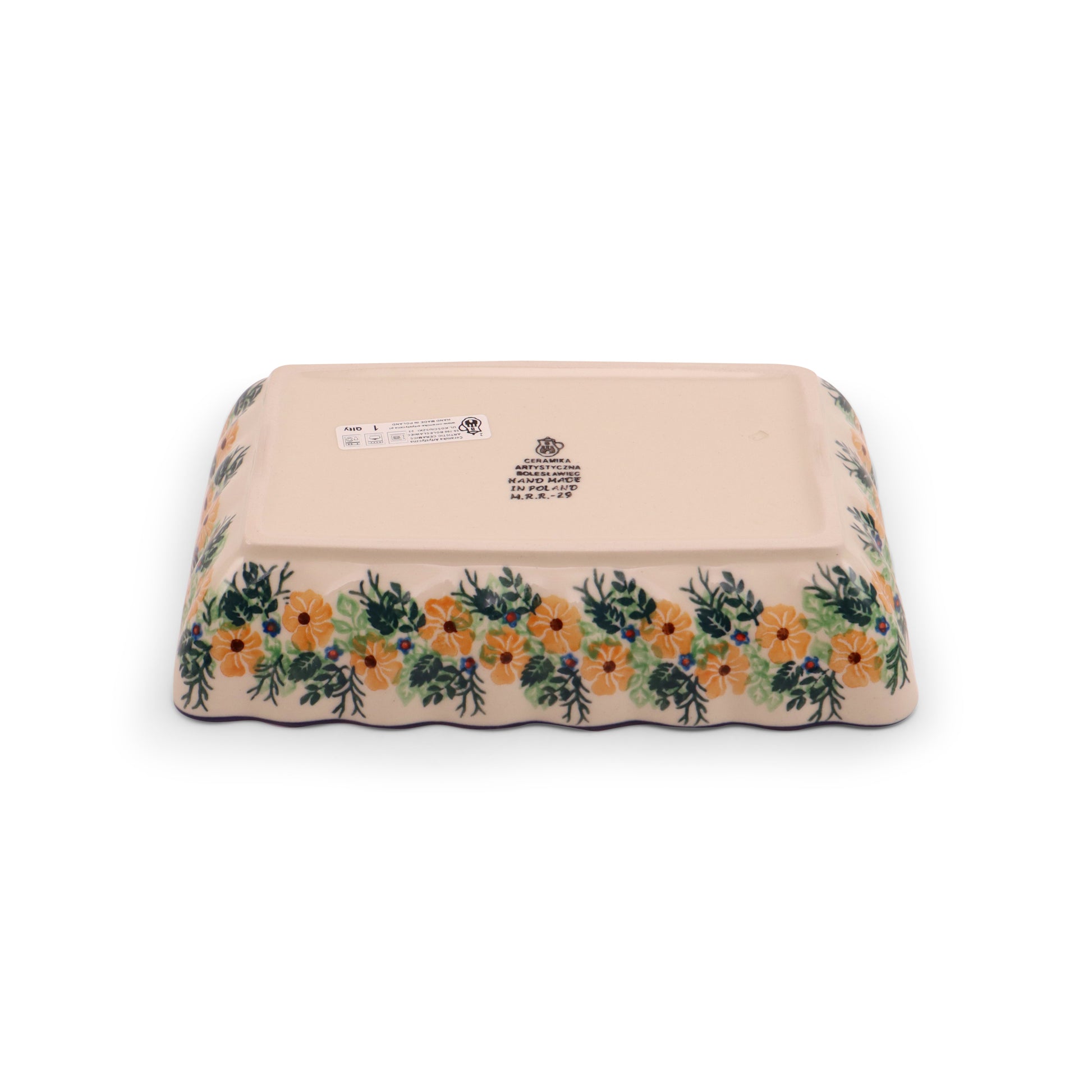 9"x6"x2" Scalloped Baker Pattern: Sunday Morning