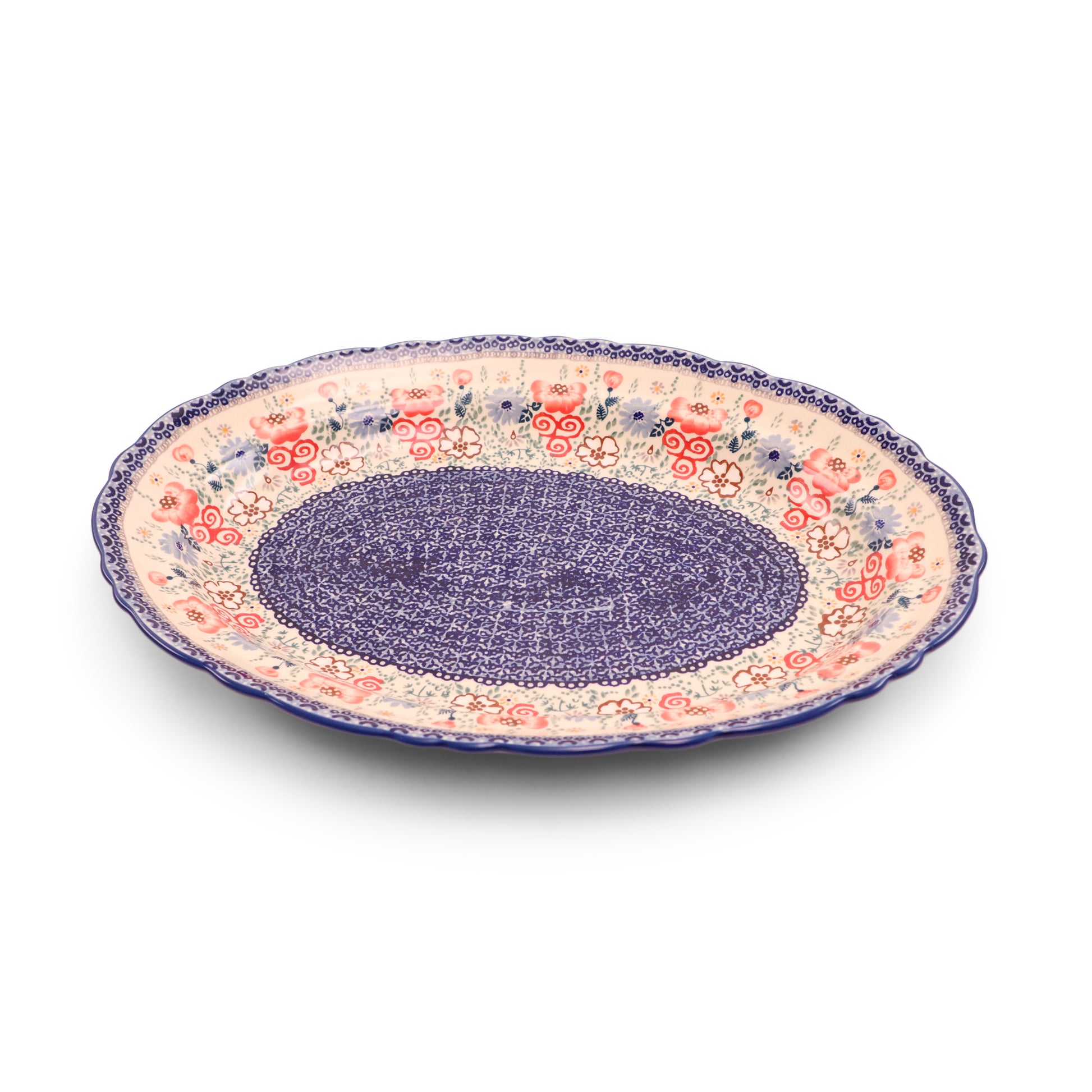 17"x12"x2" Platter .Pattern:Sweetpea