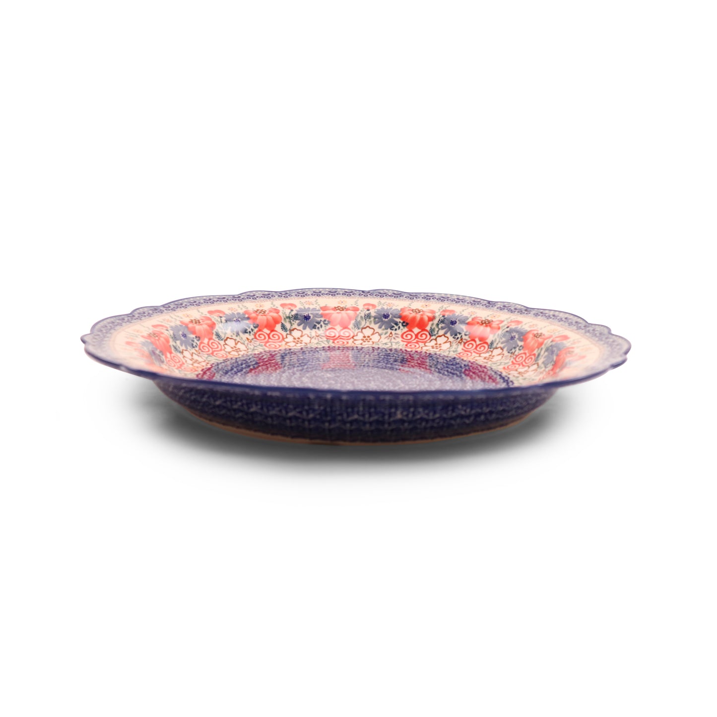 15"x2" Round Platter .Pattern:Sweetpea