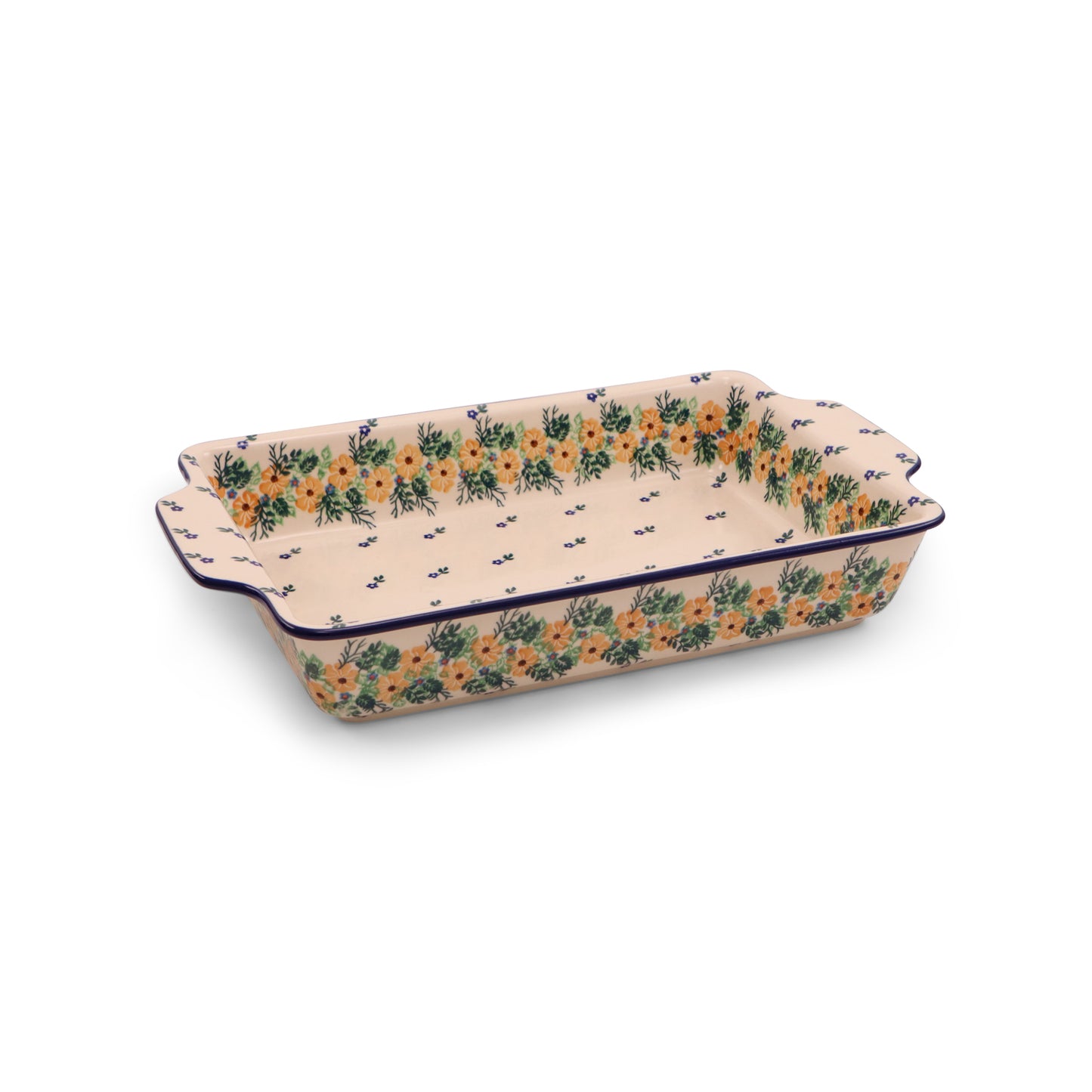 9"x12.5"x2.7" Baker with Handles Pattern: Sunday Morning