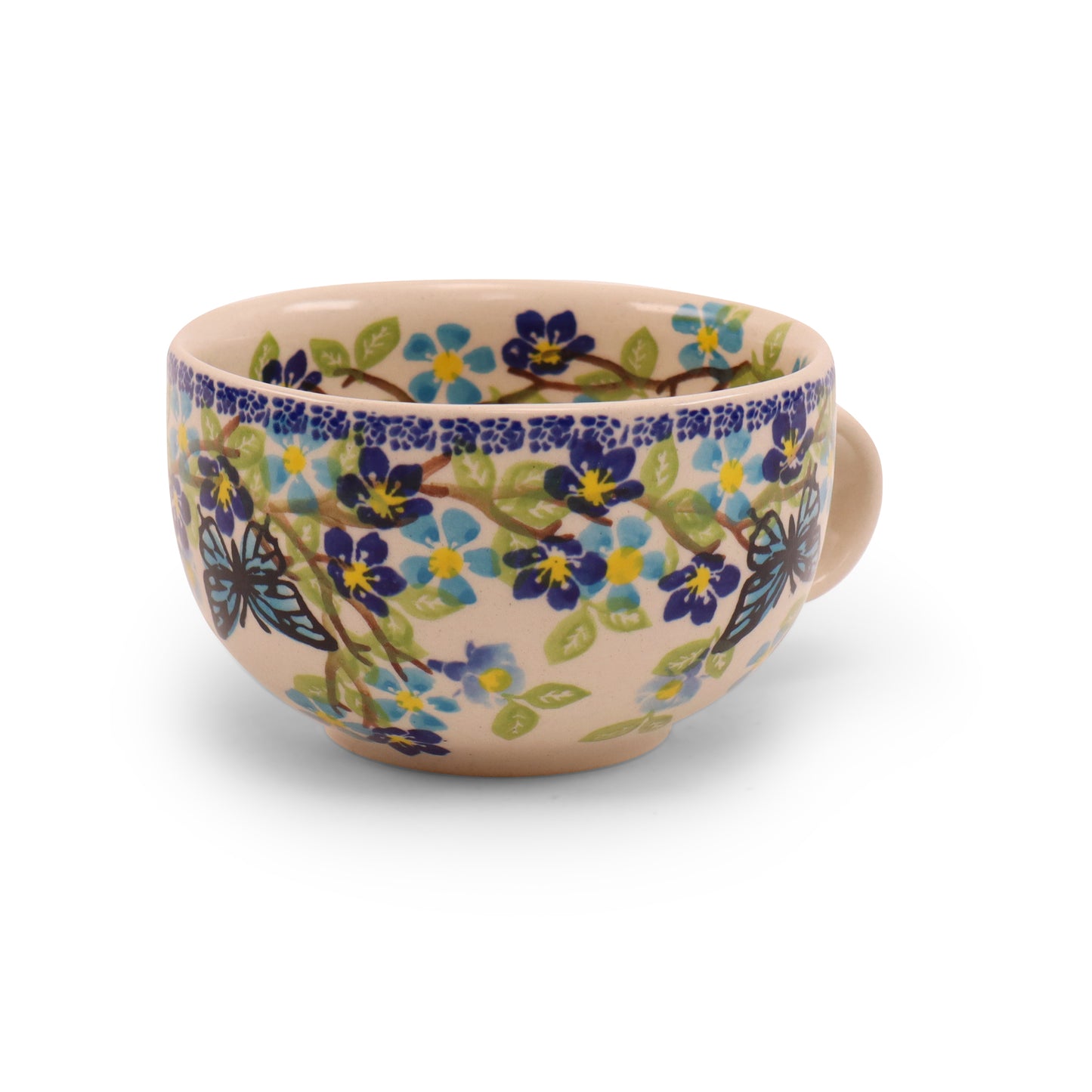 14oz Cappucino Mug. Pattern: Winged Summer