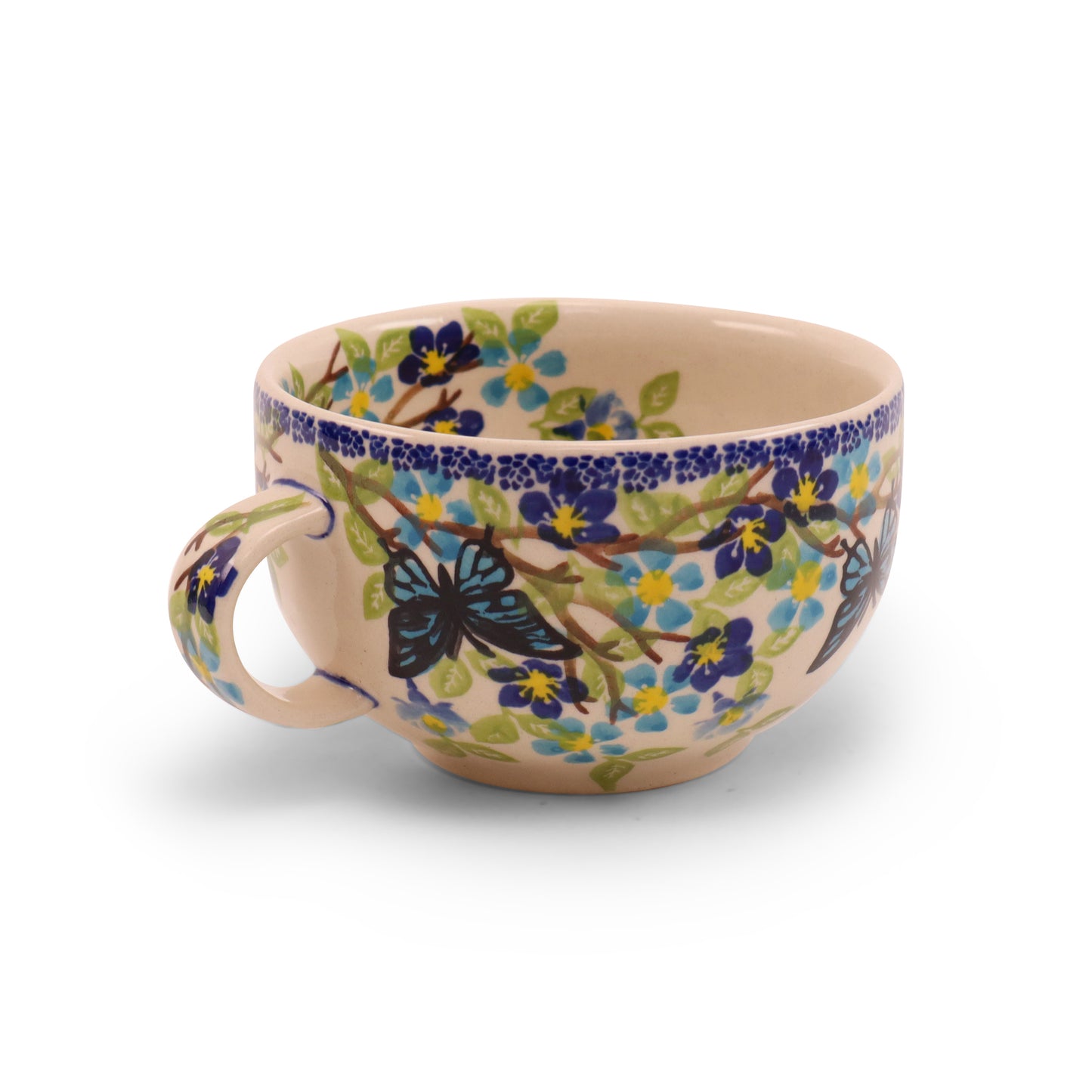 14oz Cappucino Mug. Pattern: Winged Summer