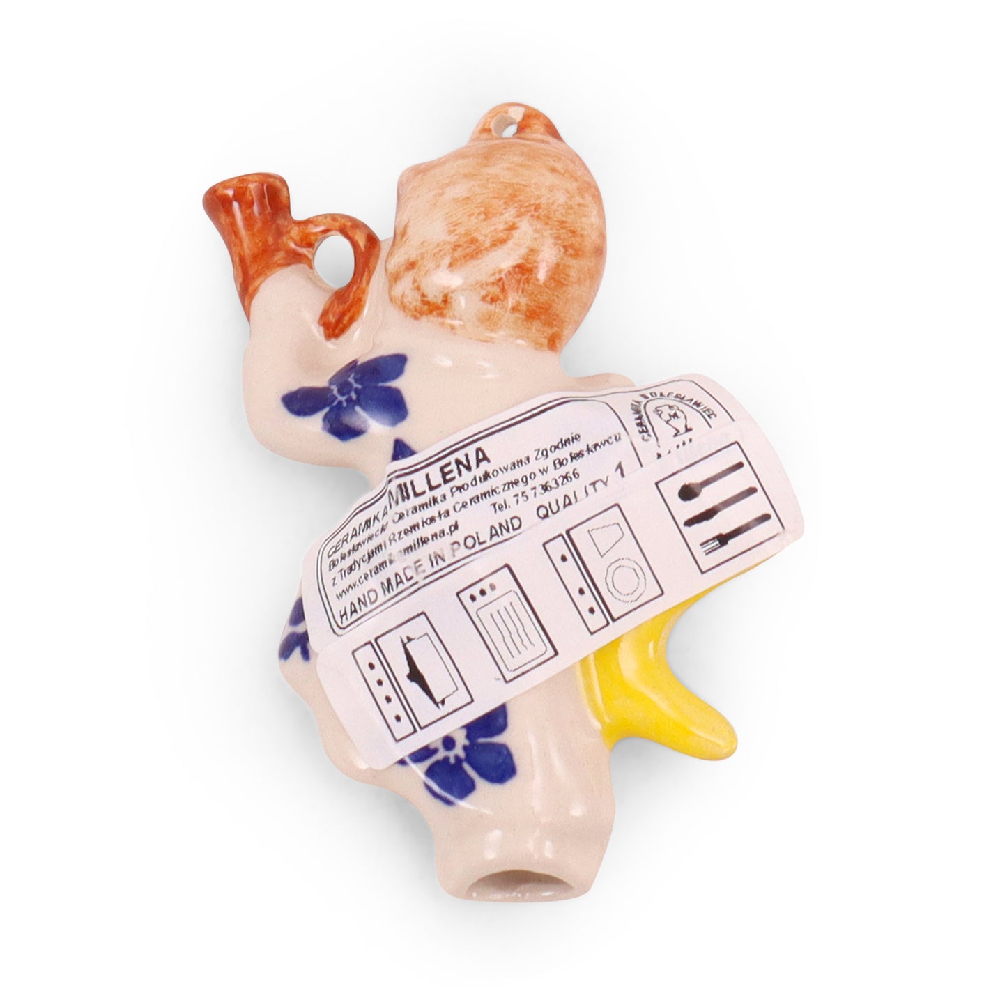 2"x3" Bugle Boy Ornament. Pattern: 142B