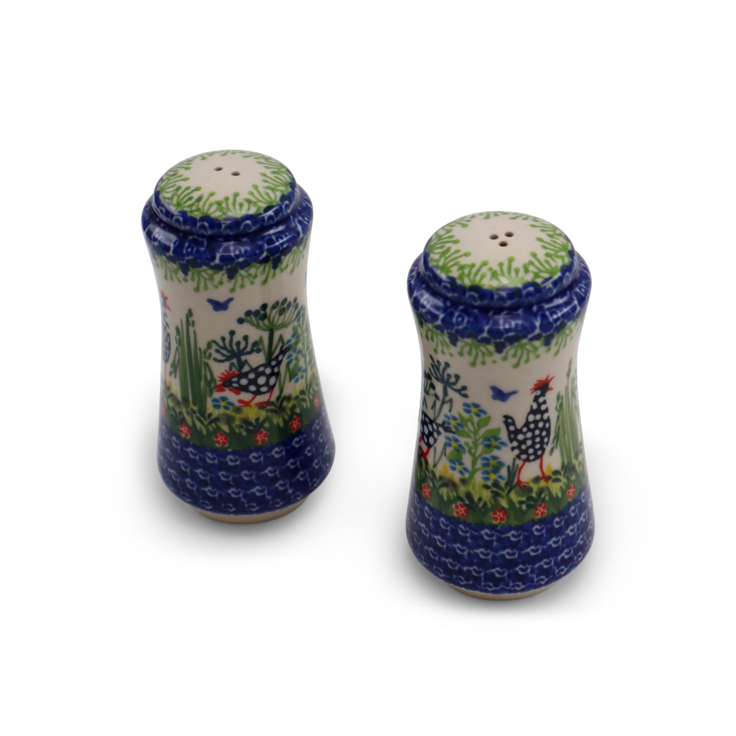 5"x3" Salt and Pepper Shaker Set .Pattern: Polish Chicken