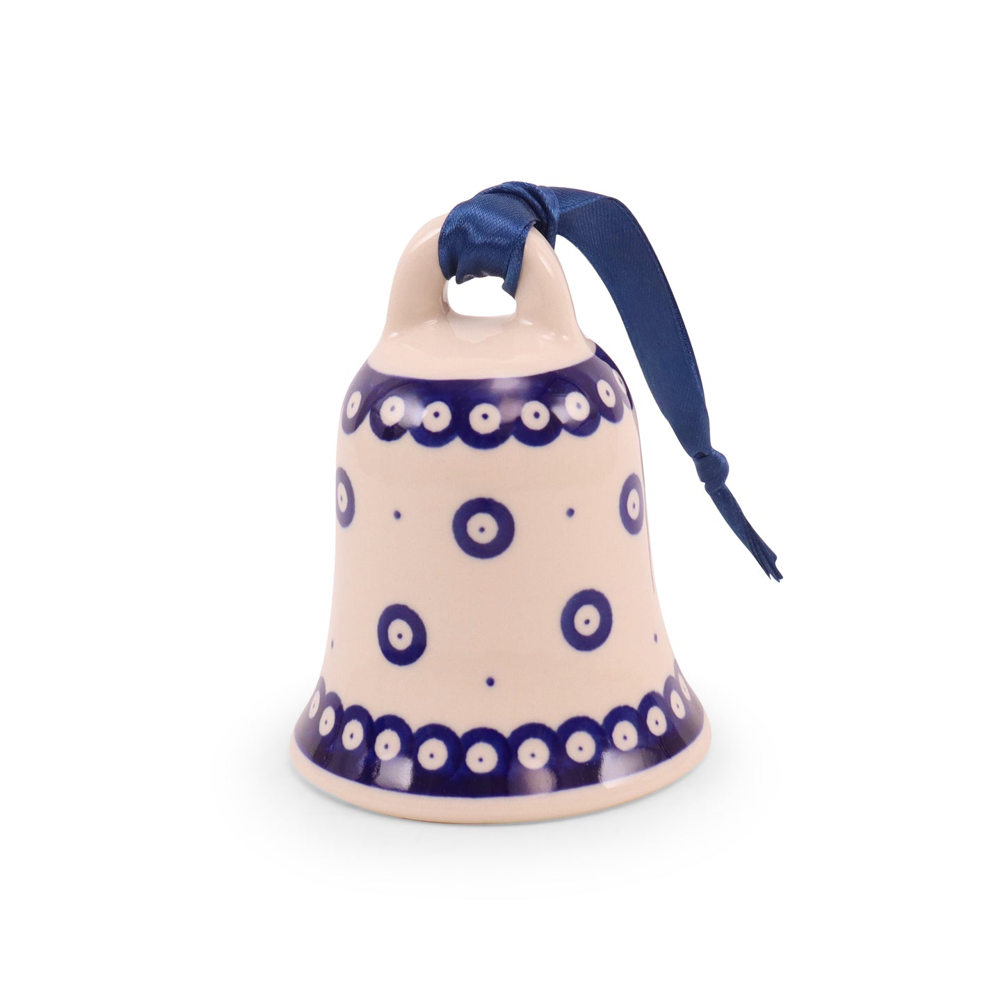 3"x4.5" Bell Ornament. Pattern: Owl Eye