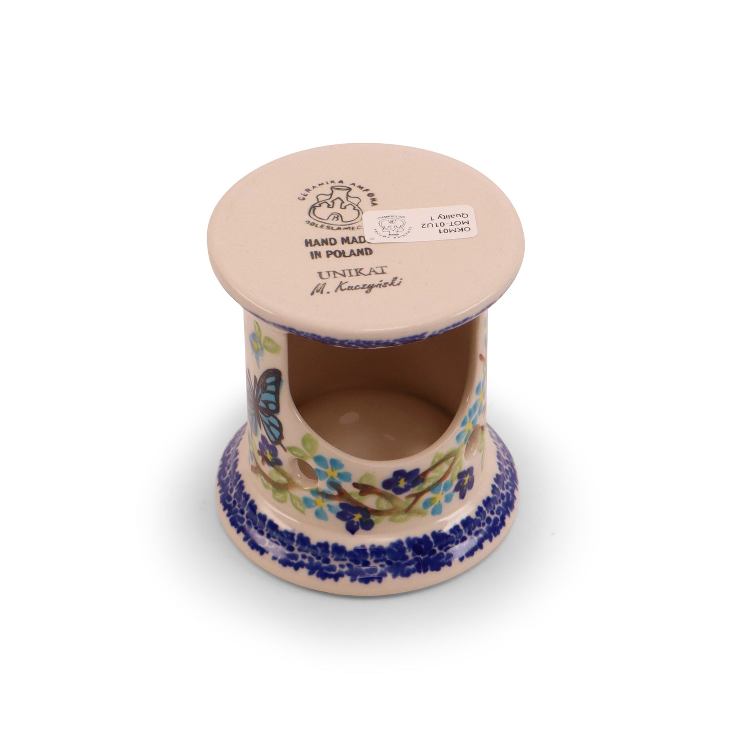 3.5"x4" Tealight Warmer. Pattern: Winged Summer