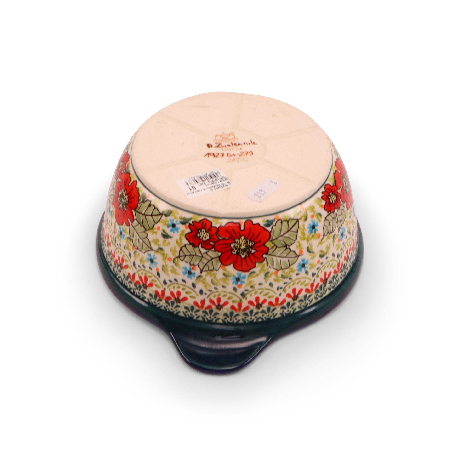 7.5"x3.5" Covered Baker With Handles Medium. Pattern: In My Garden