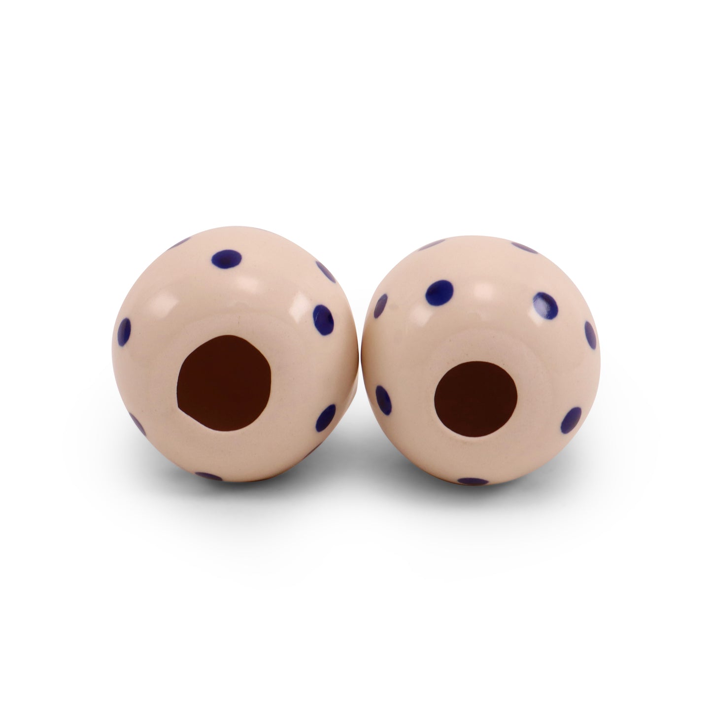 3" Egg Friend Figurine B Set of 2. Pattern: Dots
