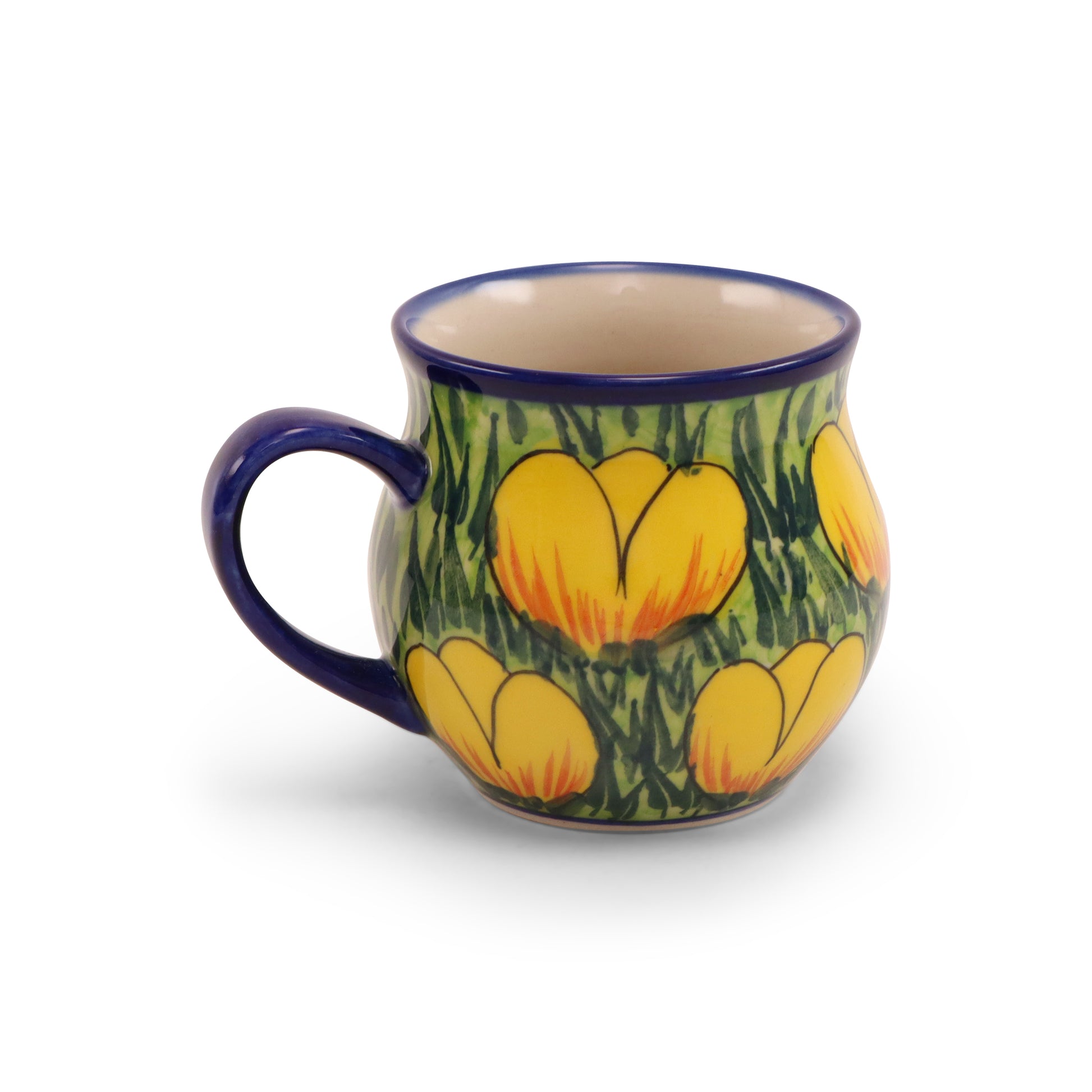 12oz Belly Mug.Pattern: Blast of Sunshine