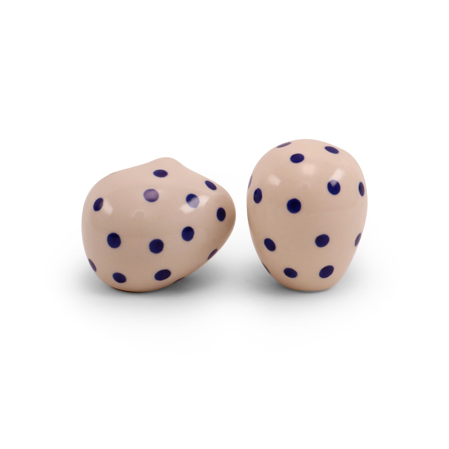3" Egg Friend Figurine F Set of 2. Pattern: Dots