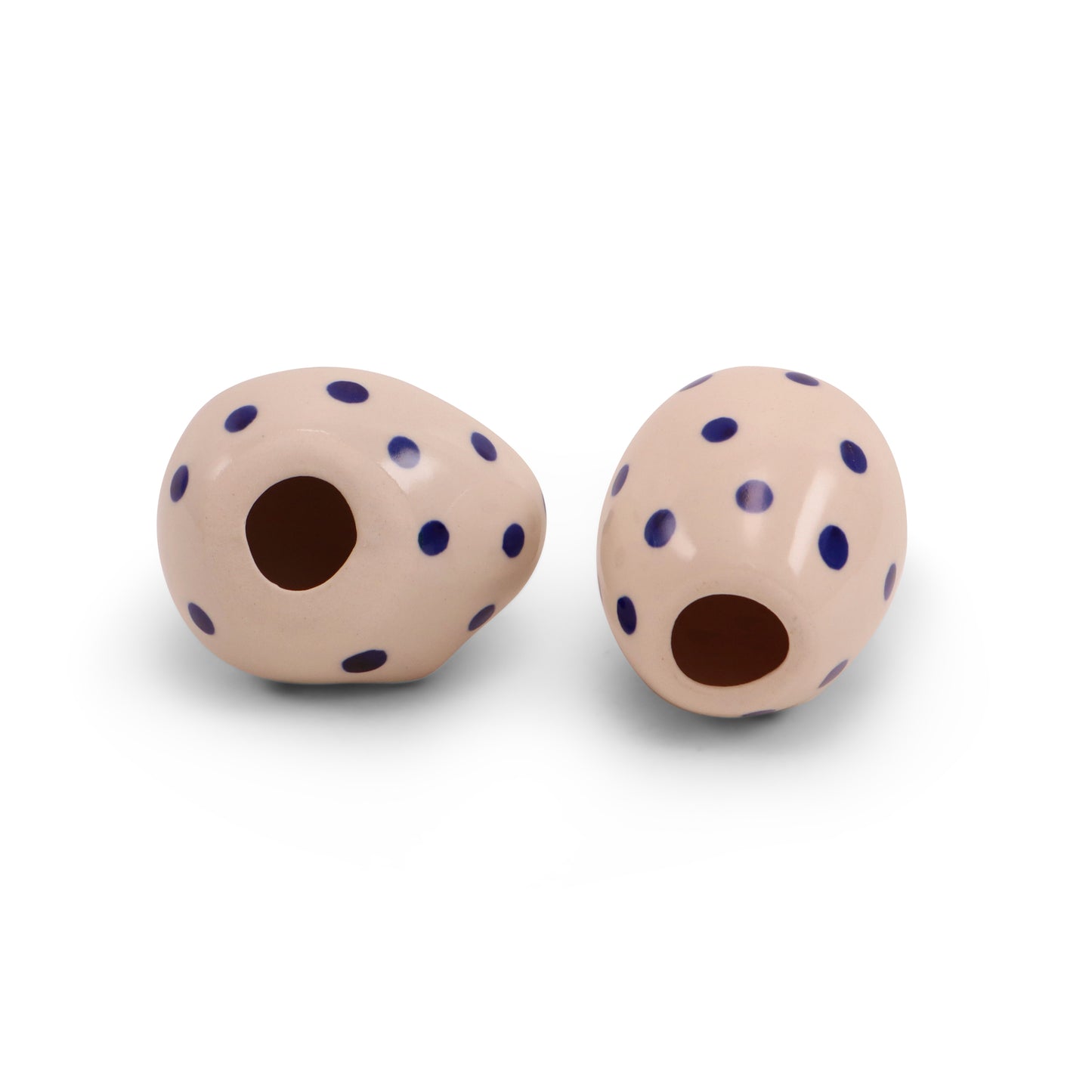 3" Egg Friend Figurine F Set of 2. Pattern: Dots