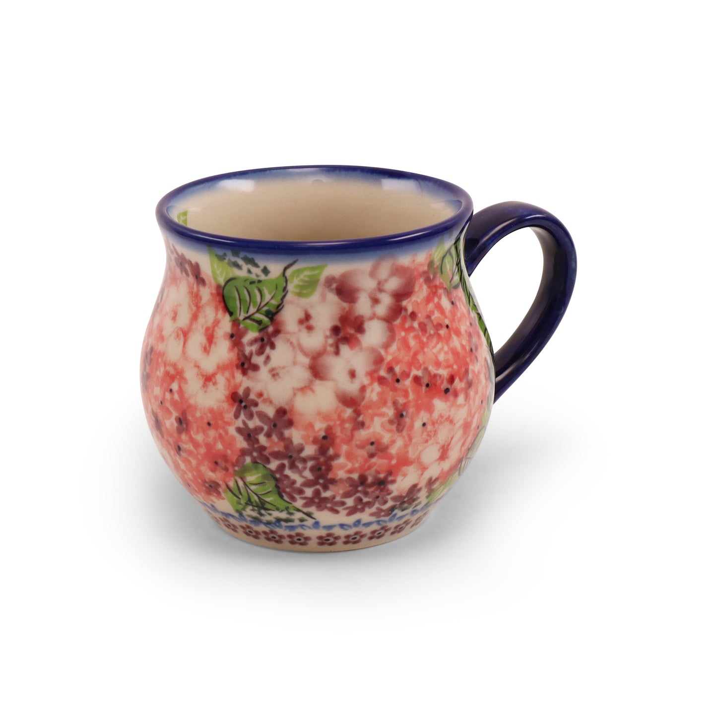 12oz Belly Mug.Pattern: Sherbet Blush