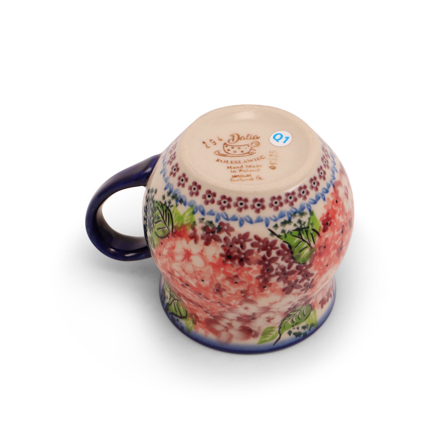 12oz Belly Mug.Pattern: Sherbet Blush