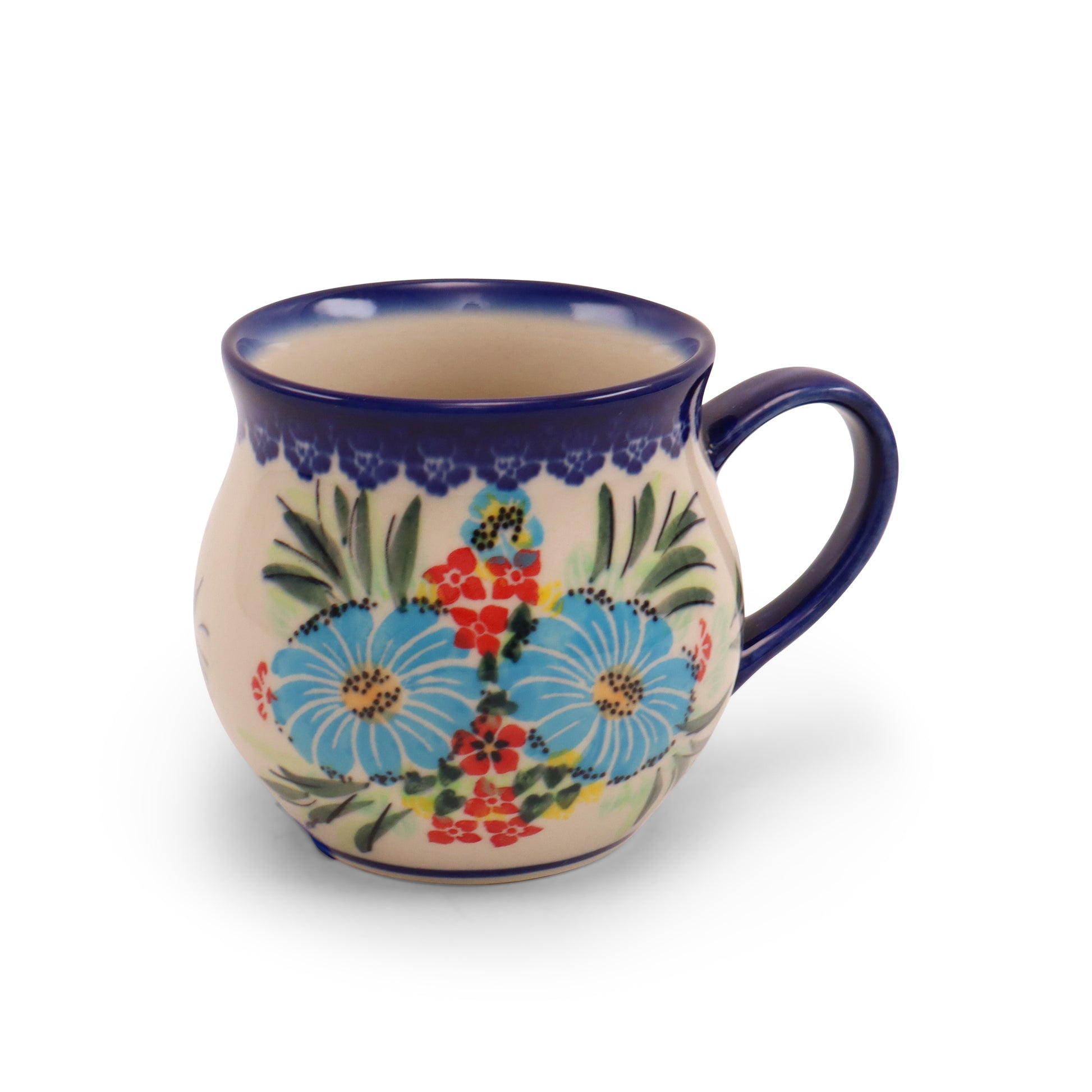 12oz Belly Mug.Pattern: Fireworks