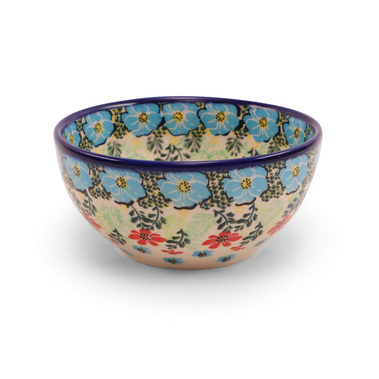 6"x3" Round Bowl.Pattern: Field of Flowers