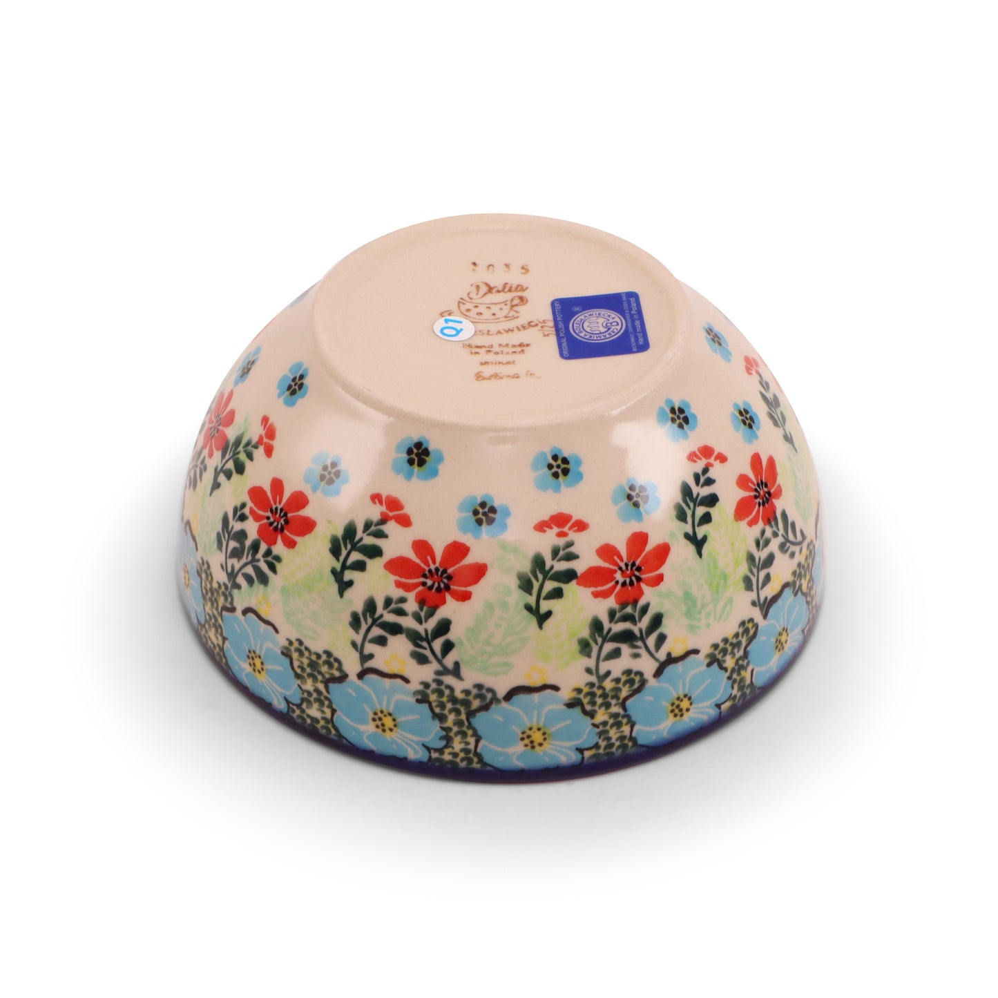 6"x3" Round Bowl.Pattern: Field of Flowers