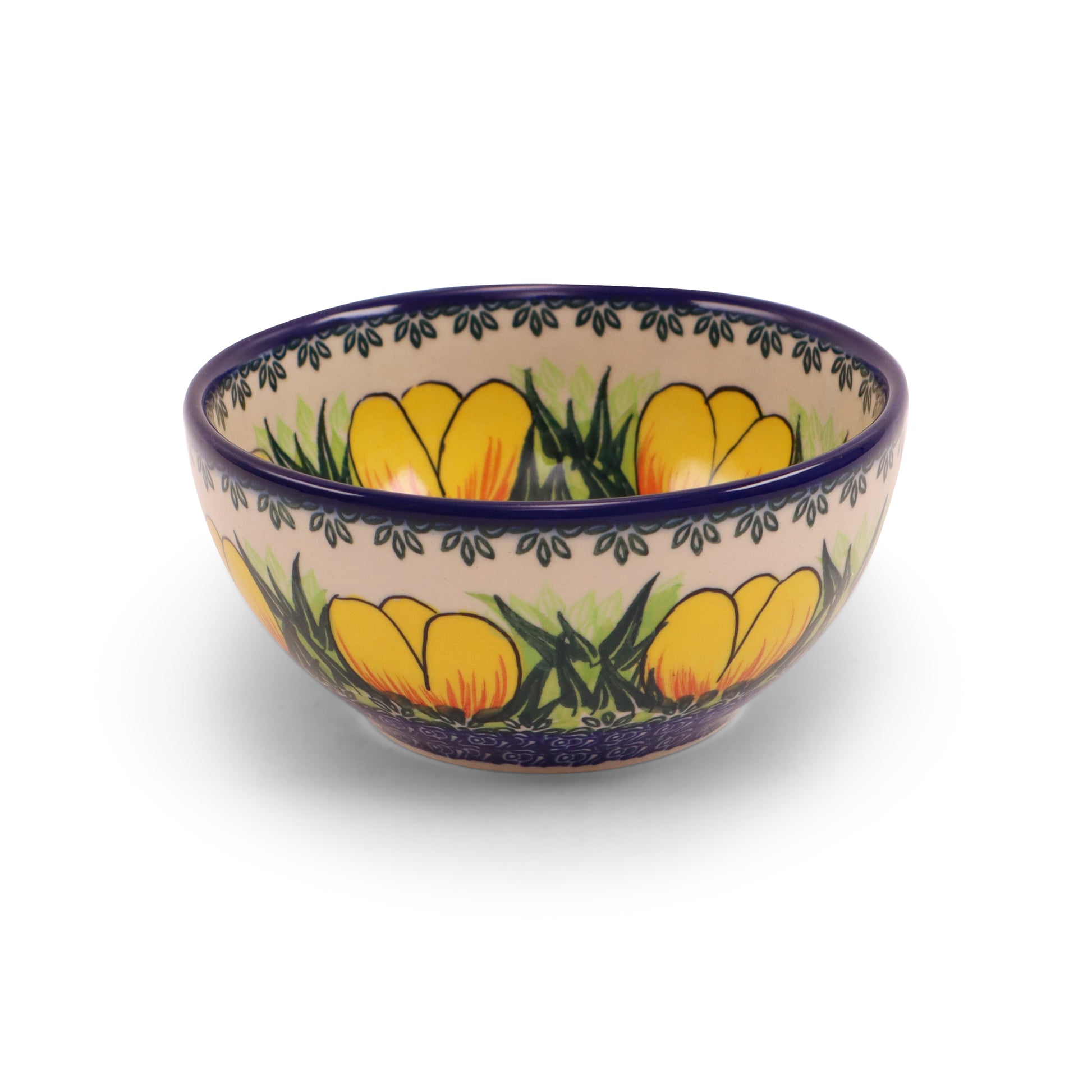 6"x3" Round Bowl.Pattern: Tulip Time