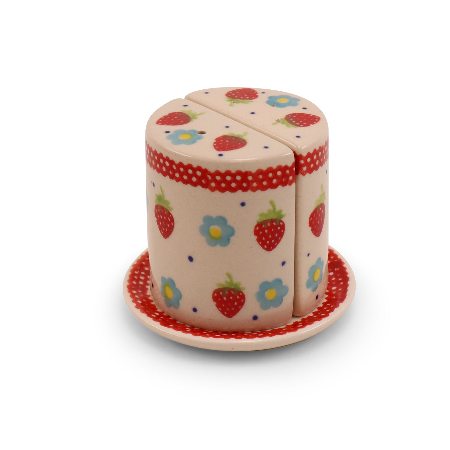 3"x3" Salt and Pepper Shaker Set. Pattern: Berry Patch