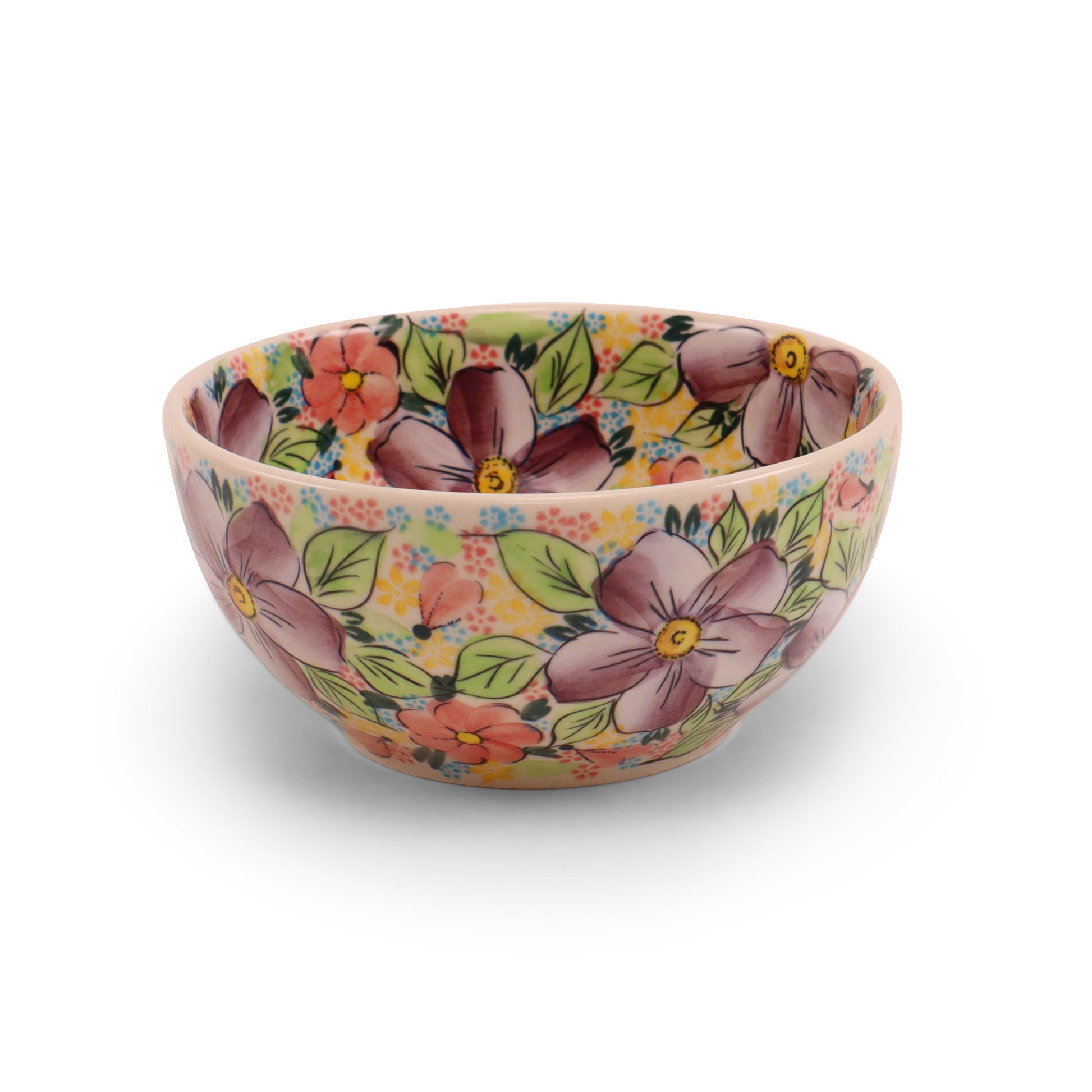 6"x3" Round Bowl.Pattern: Peach Cozy