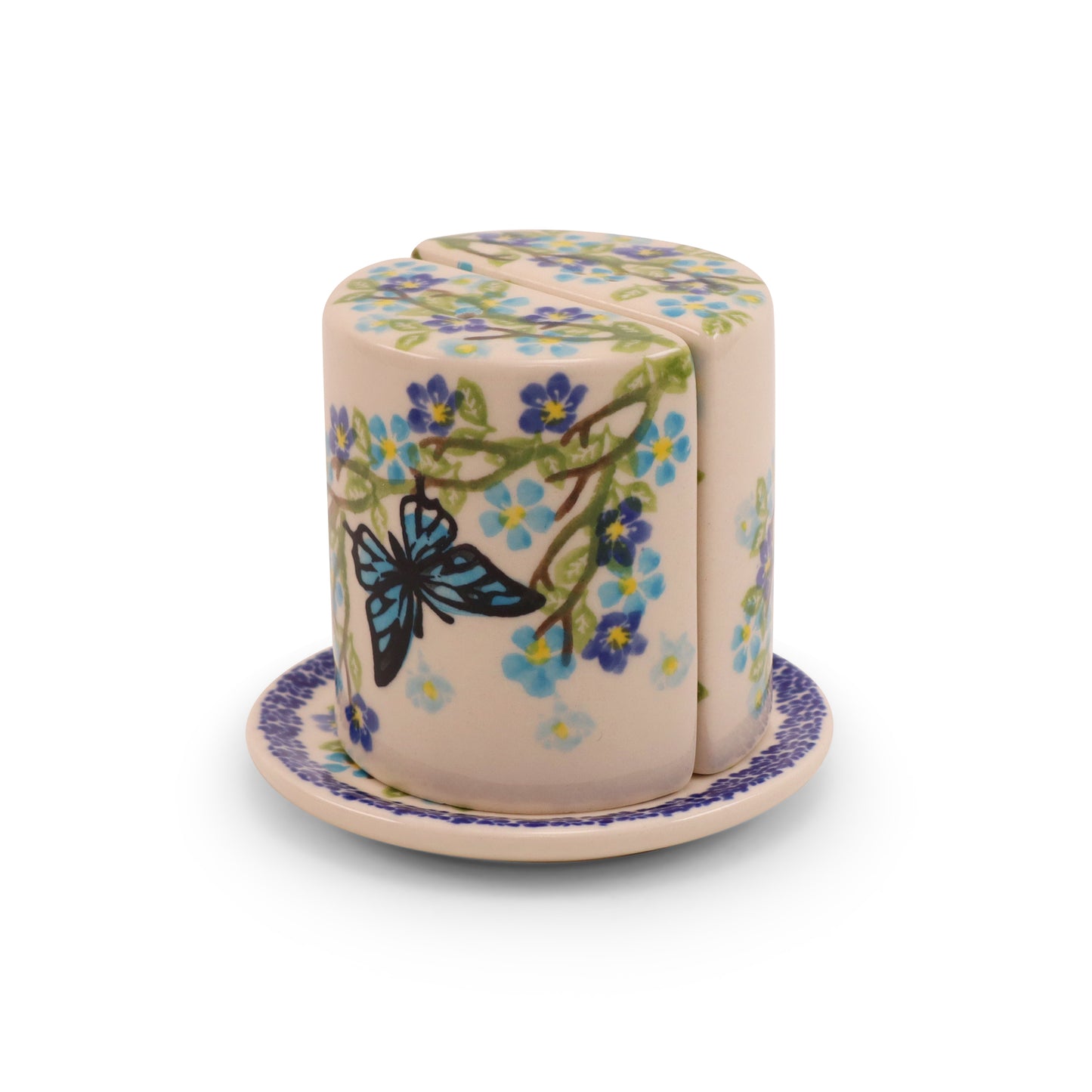 3"x3" Salt and Pepper Shaker Set. Pattern: Winged Summer