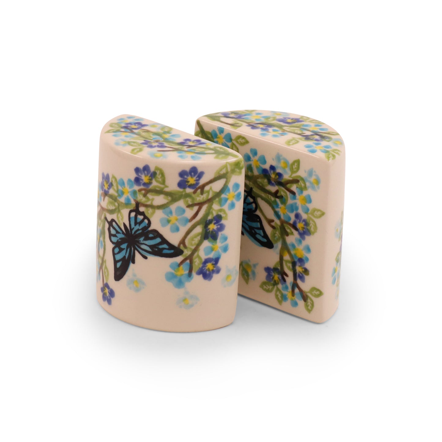 3"x3" Salt and Pepper Shaker Set. Pattern: Winged Summer