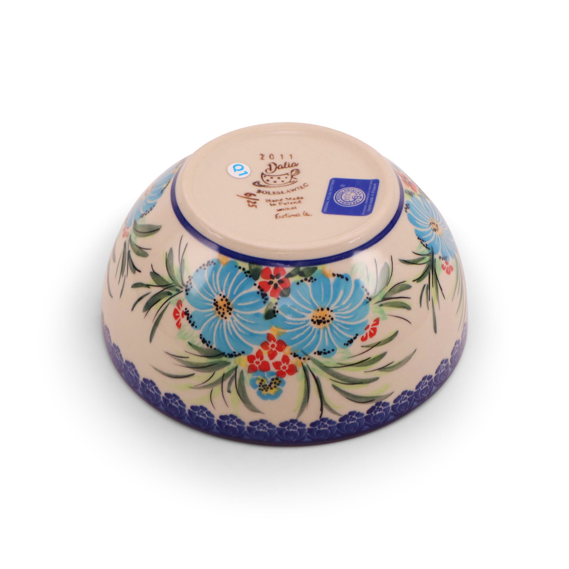 6"x3" Round Bowl.Pattern: Fireworks