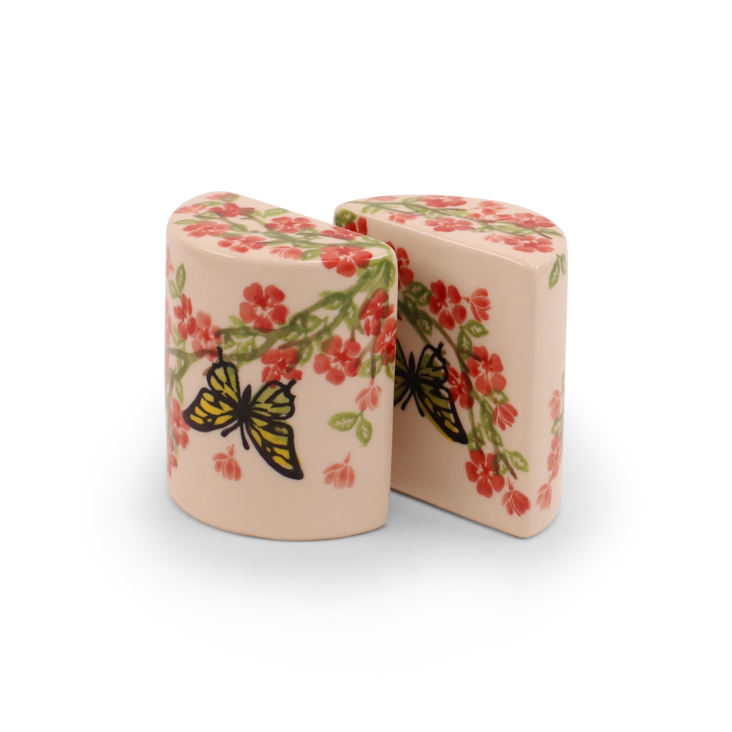 3"x3" Salt and Pepper Shaker Set. Pattern: Winged Spring