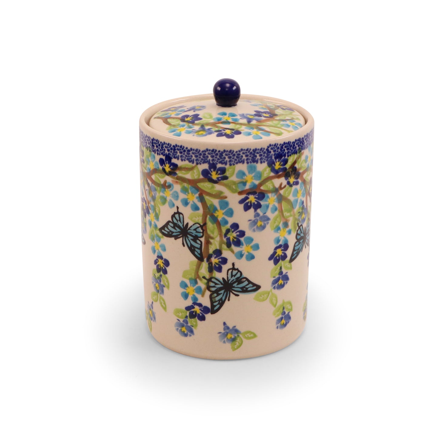 37oz Jar with Lid. Pattern: Winged Summer