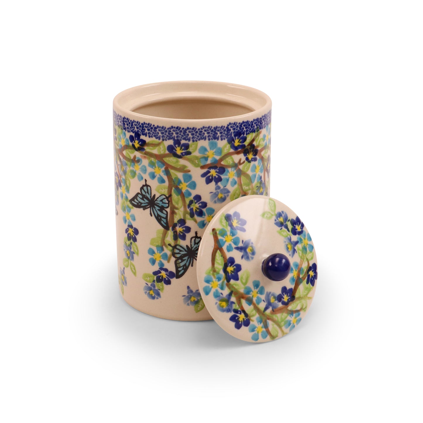 37oz Jar with Lid. Pattern: Winged Summer