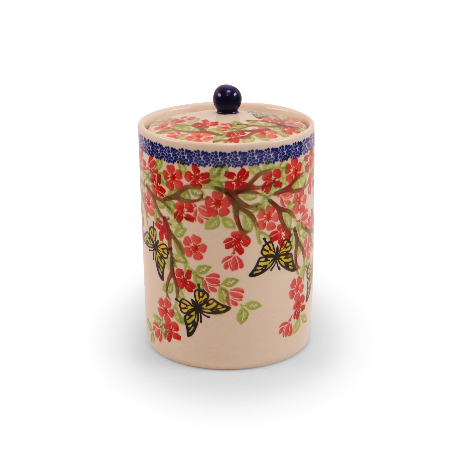 37oz Jar with Lid. Pattern: Winged Spring