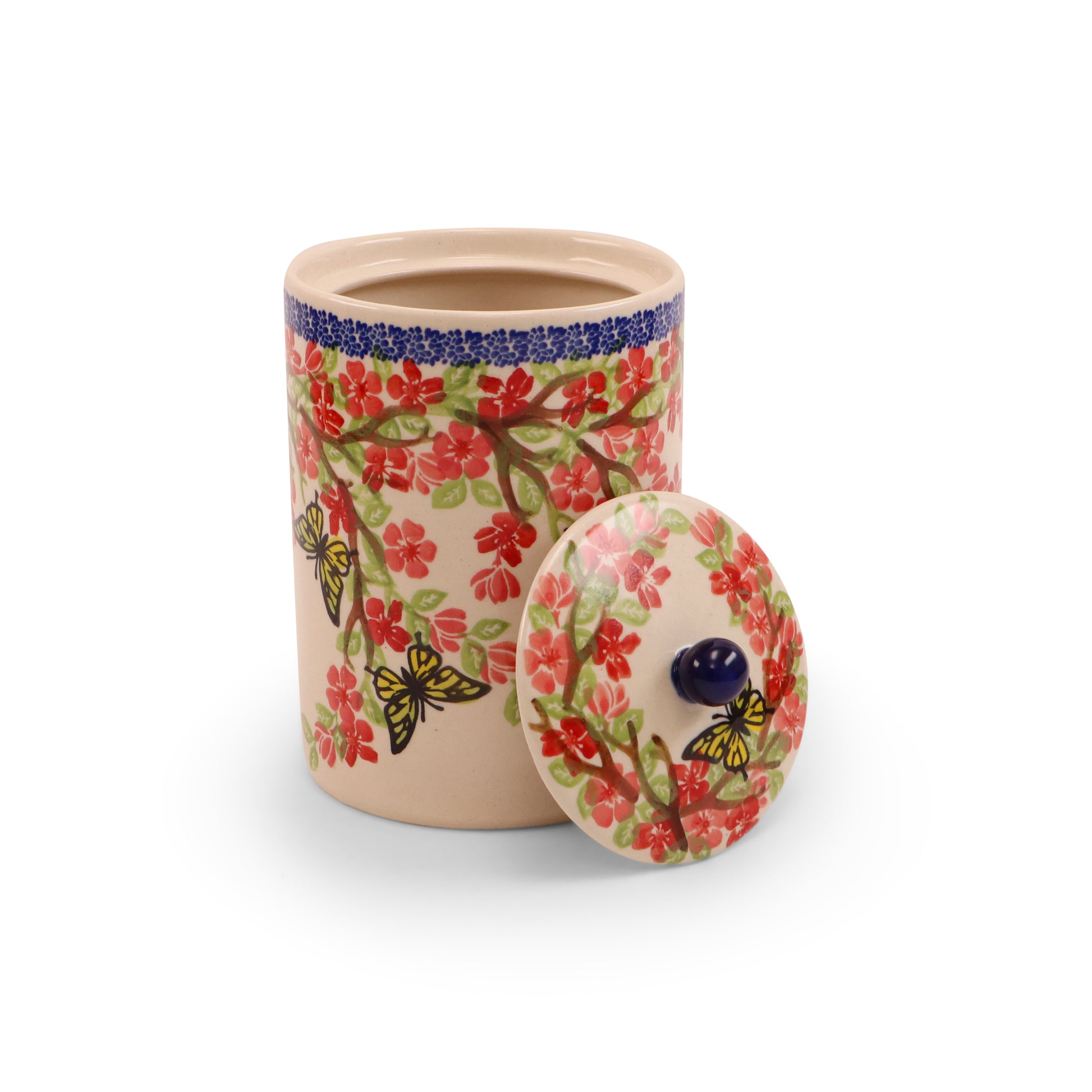 37oz Jar with Lid. Pattern: Winged Spring