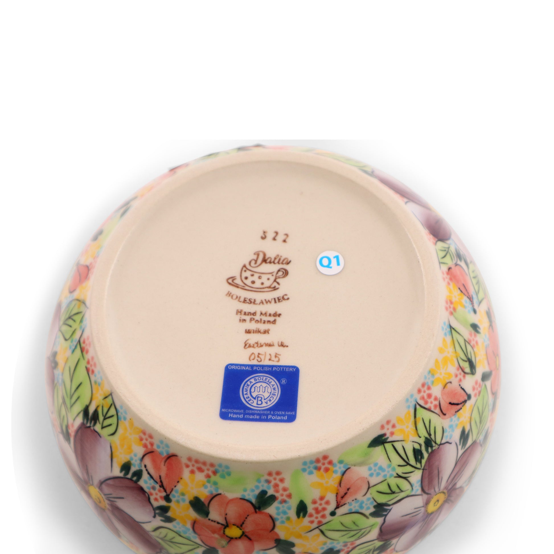 7"x2.7" Round Bowl.Pattern: Peach Cozy