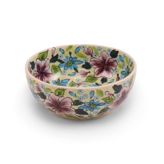 7"x2.7" Round Bowl.Pattern: Plum Fancy