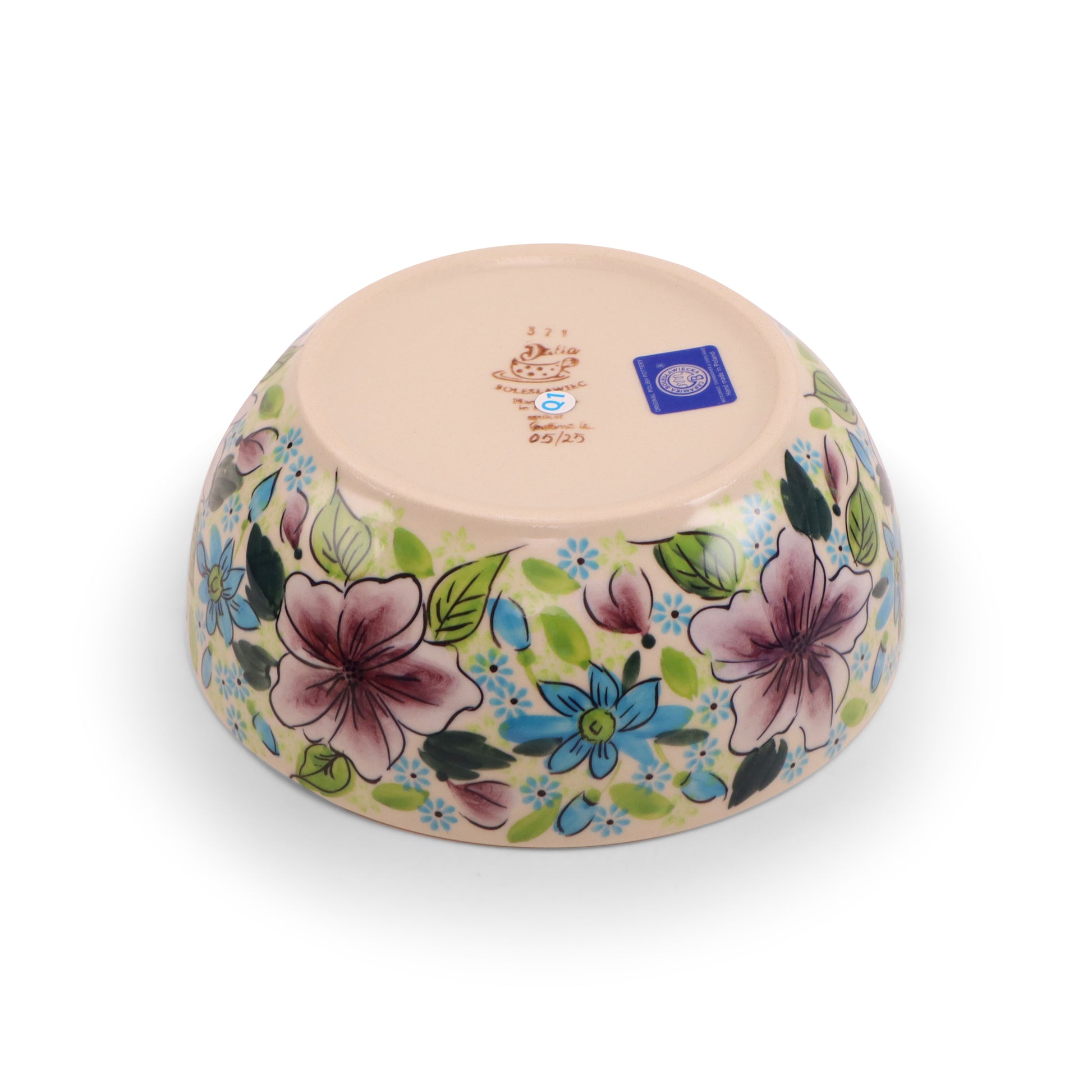 7"x2.7" Round Bowl.Pattern: Plum Fancy