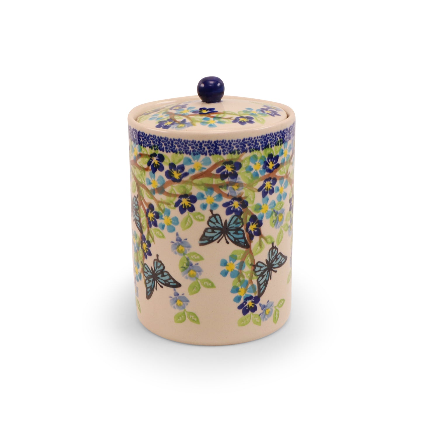 37oz Jar with Lid 2Q. Pattern: Winged Summer