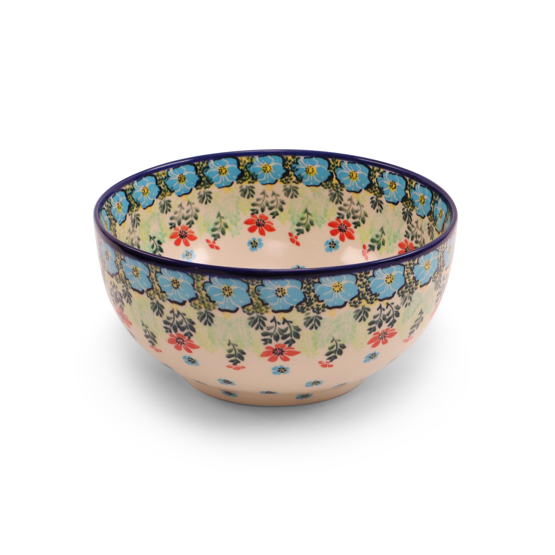 9"x4" Round Bowl.Pattern: Field of Flowers