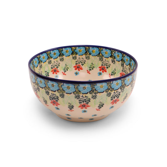 9"x4" Round Bowl.Pattern: Field of Flowers