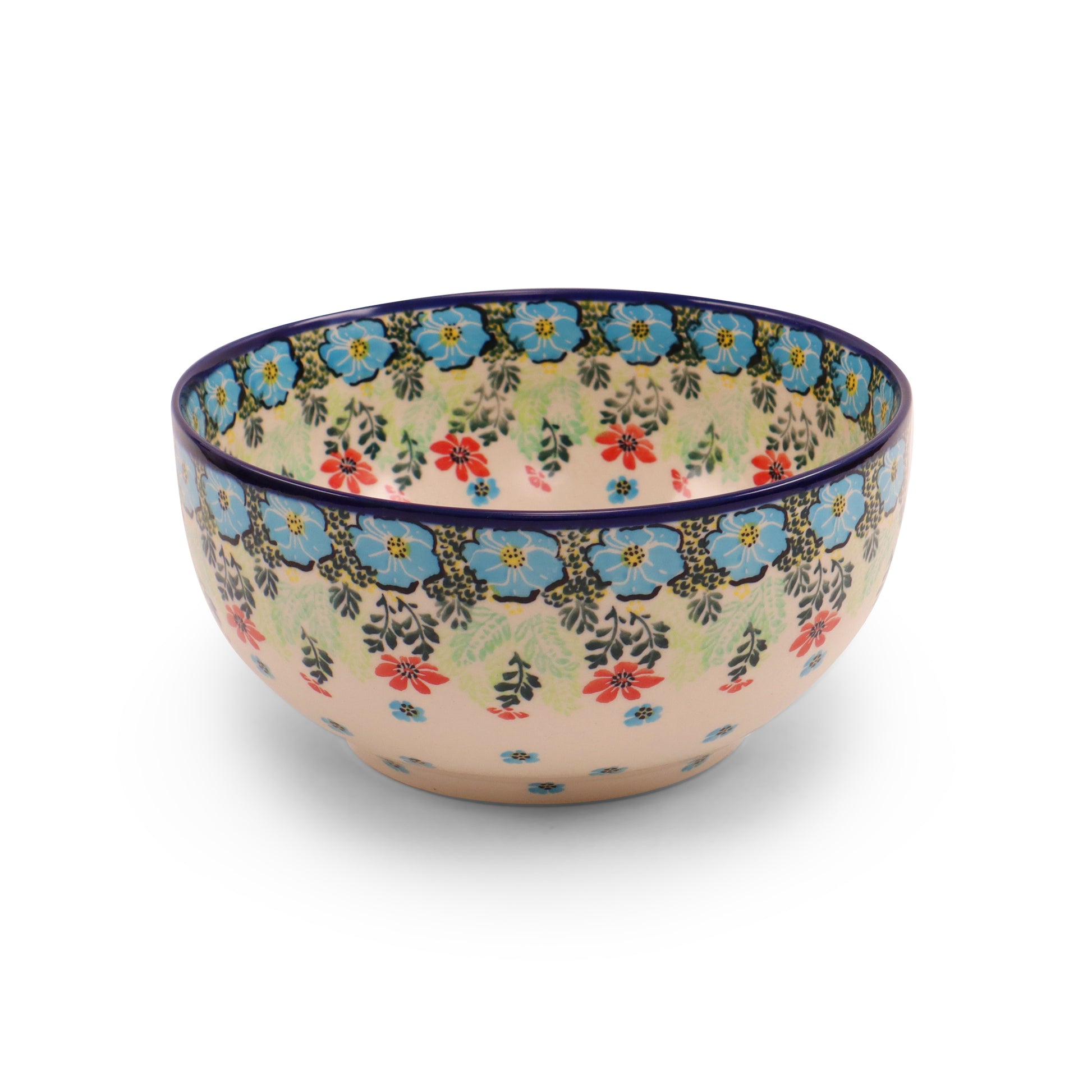 9"x4" Round Bowl.Pattern: Field of Flowers
