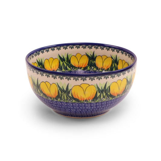 9"x4" Round Bowl.Pattern: Tulip Time