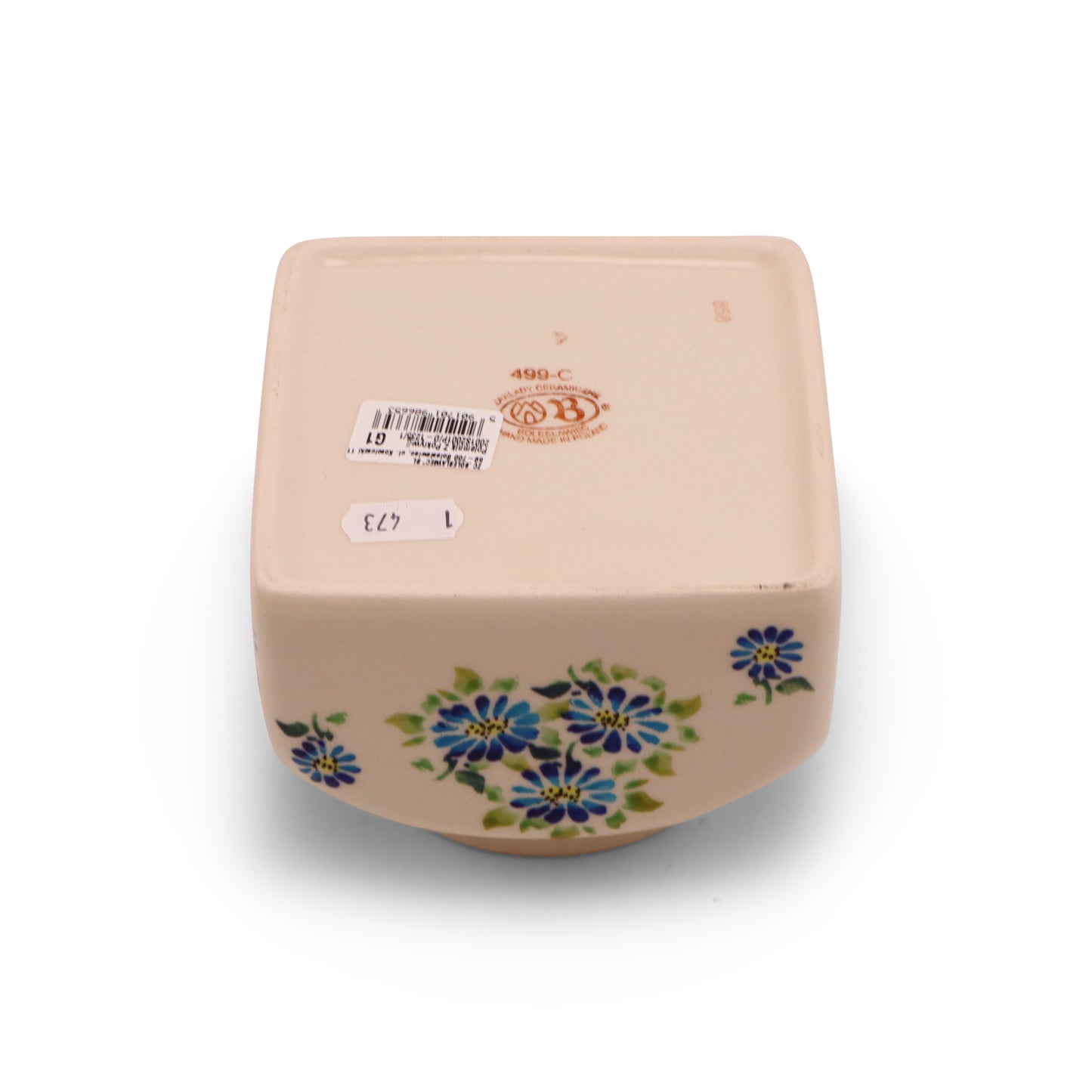 5"x5"x6" Container With Lid. Pattern: Morning With Daisy B