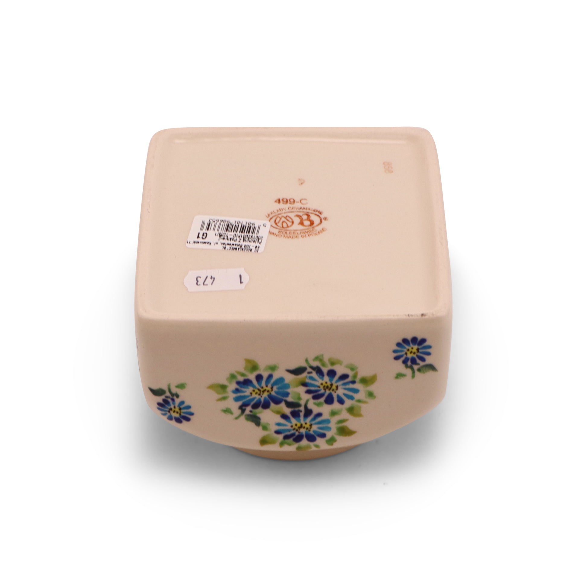 5"x5"x6" Container With Lid. Pattern: Morning With Daisy B